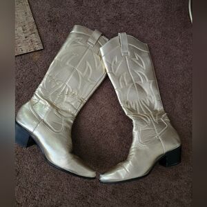 Gold Western-Style Women's Boots